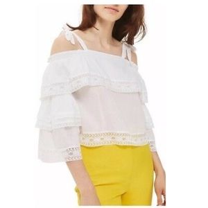 Topshop off shoulders white top